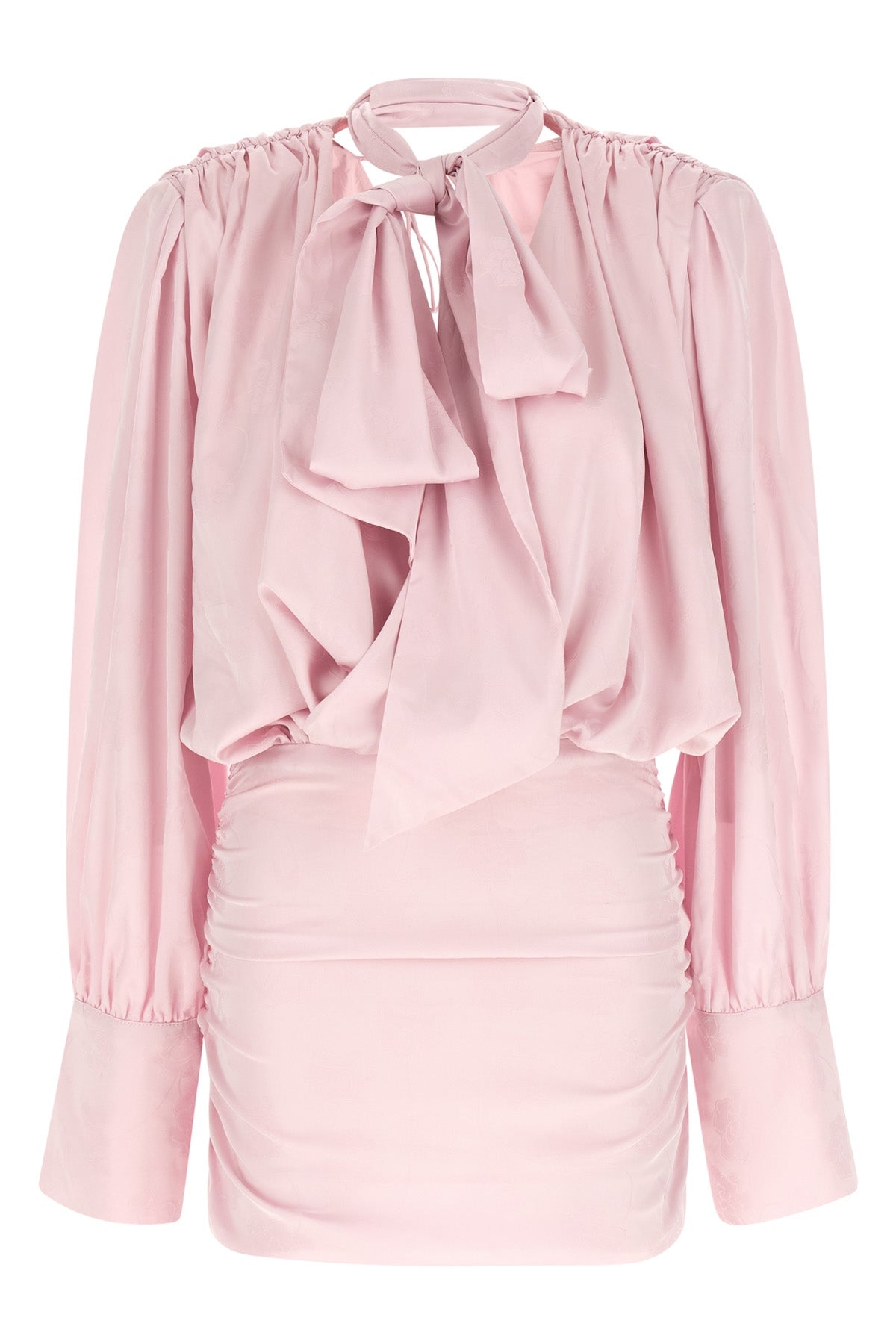 ls mini dress dress in silk-effect fabric