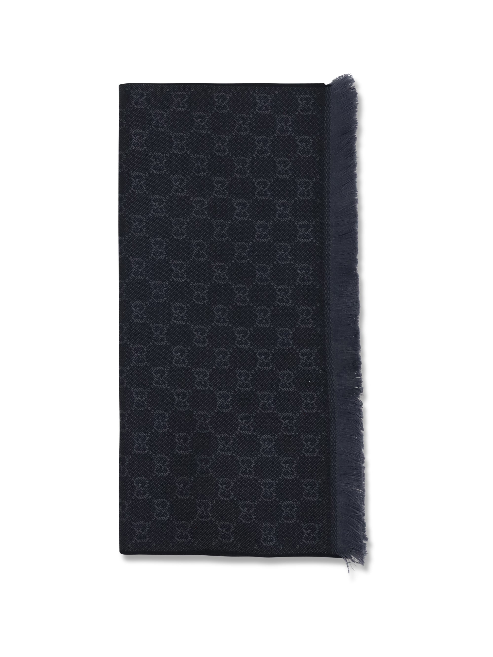 gg supreme embroidered wool scarf