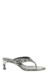 snake-print leather mules