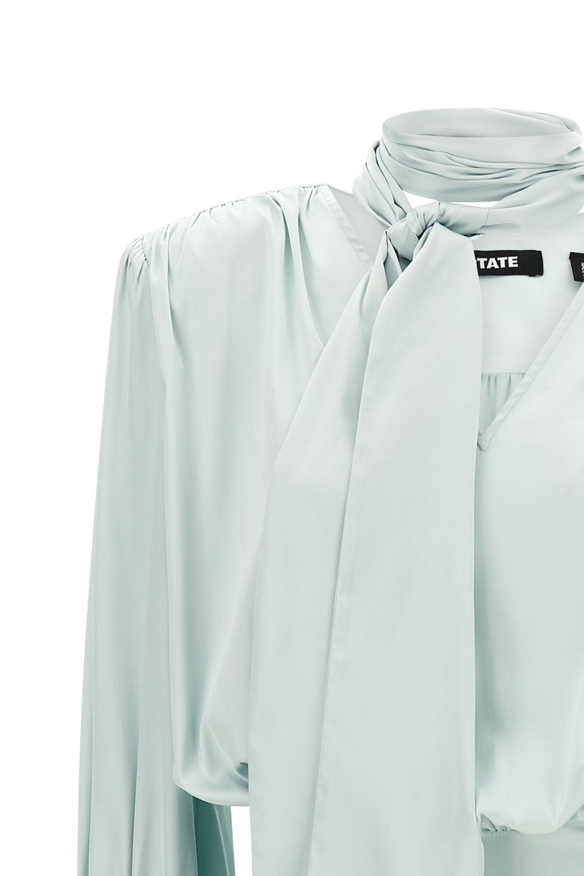 ruched long satin dress