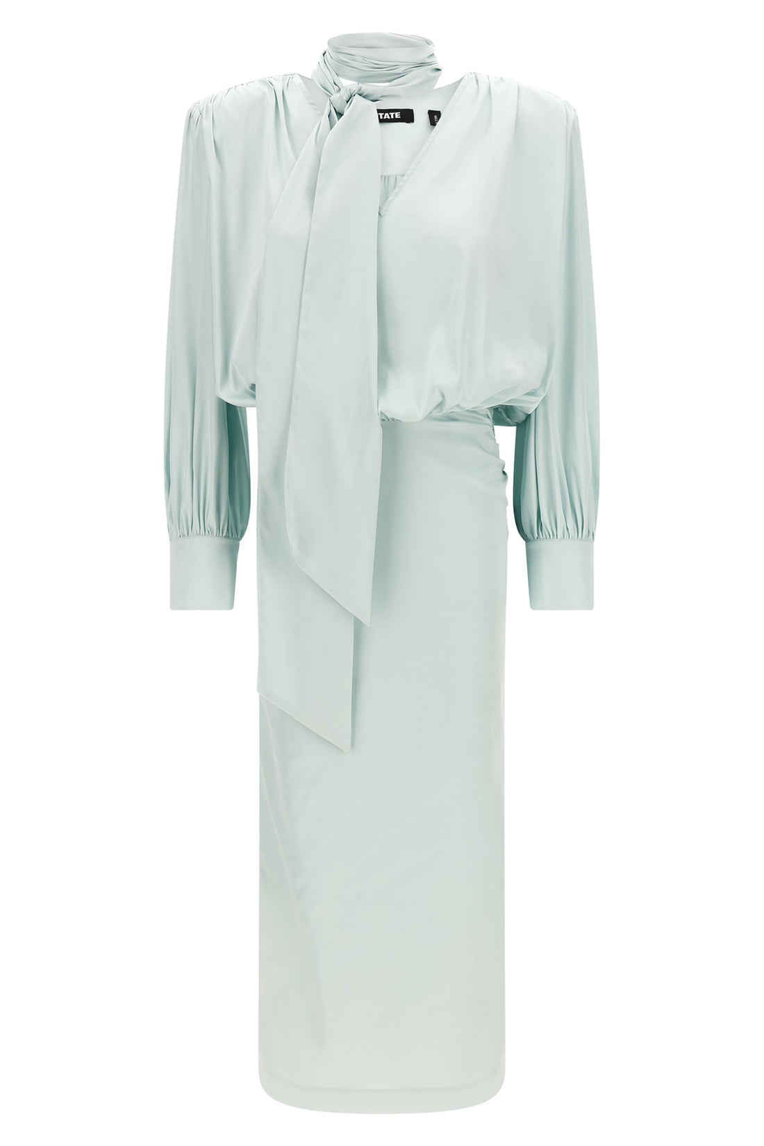 ROTATE BIRGER CHRISTENSEN 32 ruched long satin dress