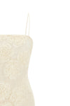 long flower mesh tube dress in semi-transparent mesh