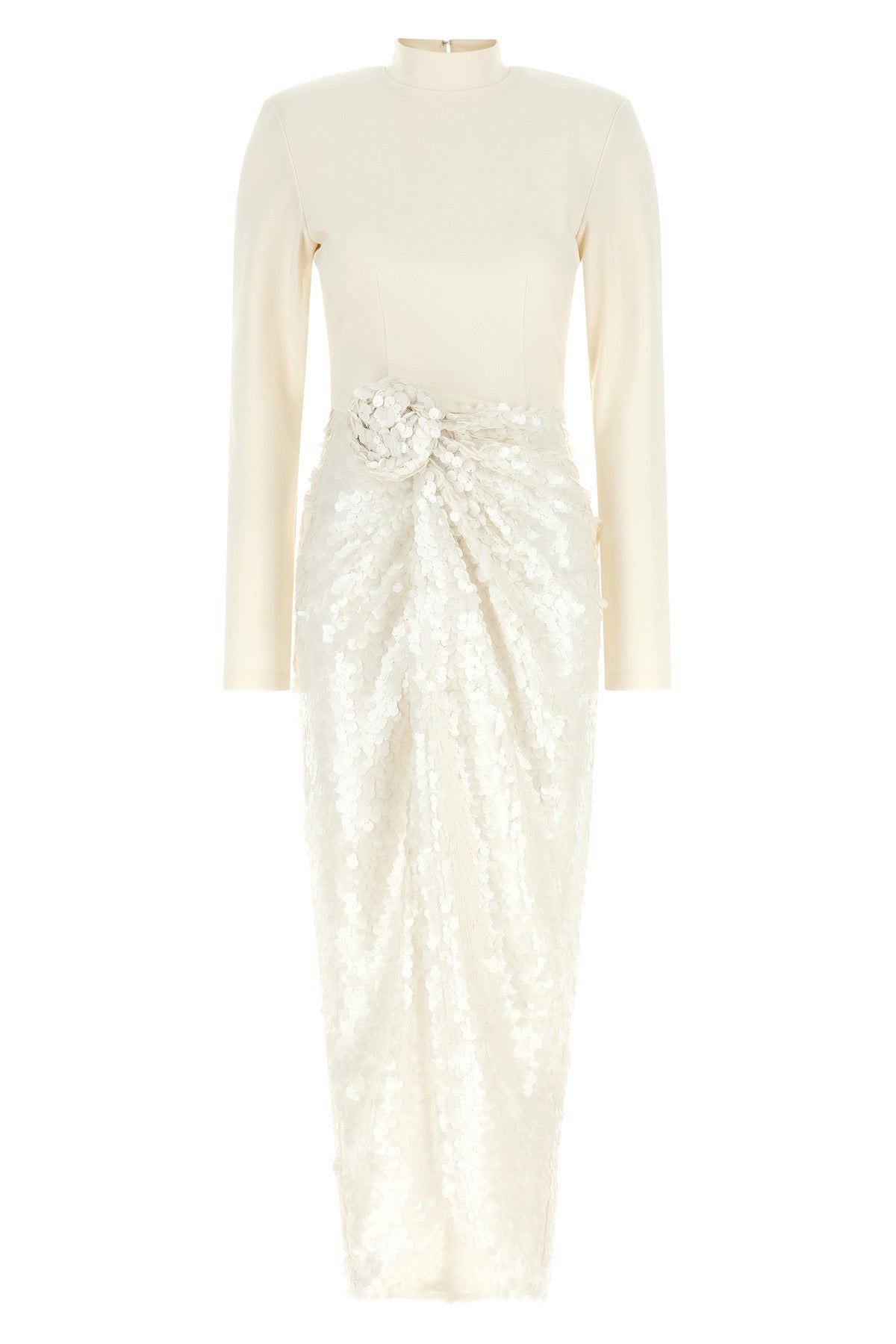 birger christensens knotted midi dress rotate defines a new concept of evenin