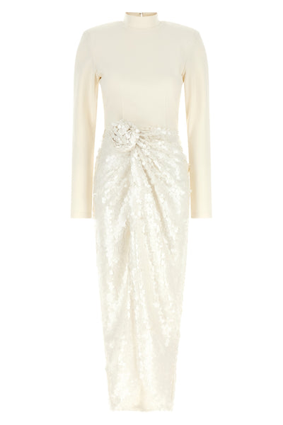 birger christensens knotted midi dress rotate defines a new concept of evenin