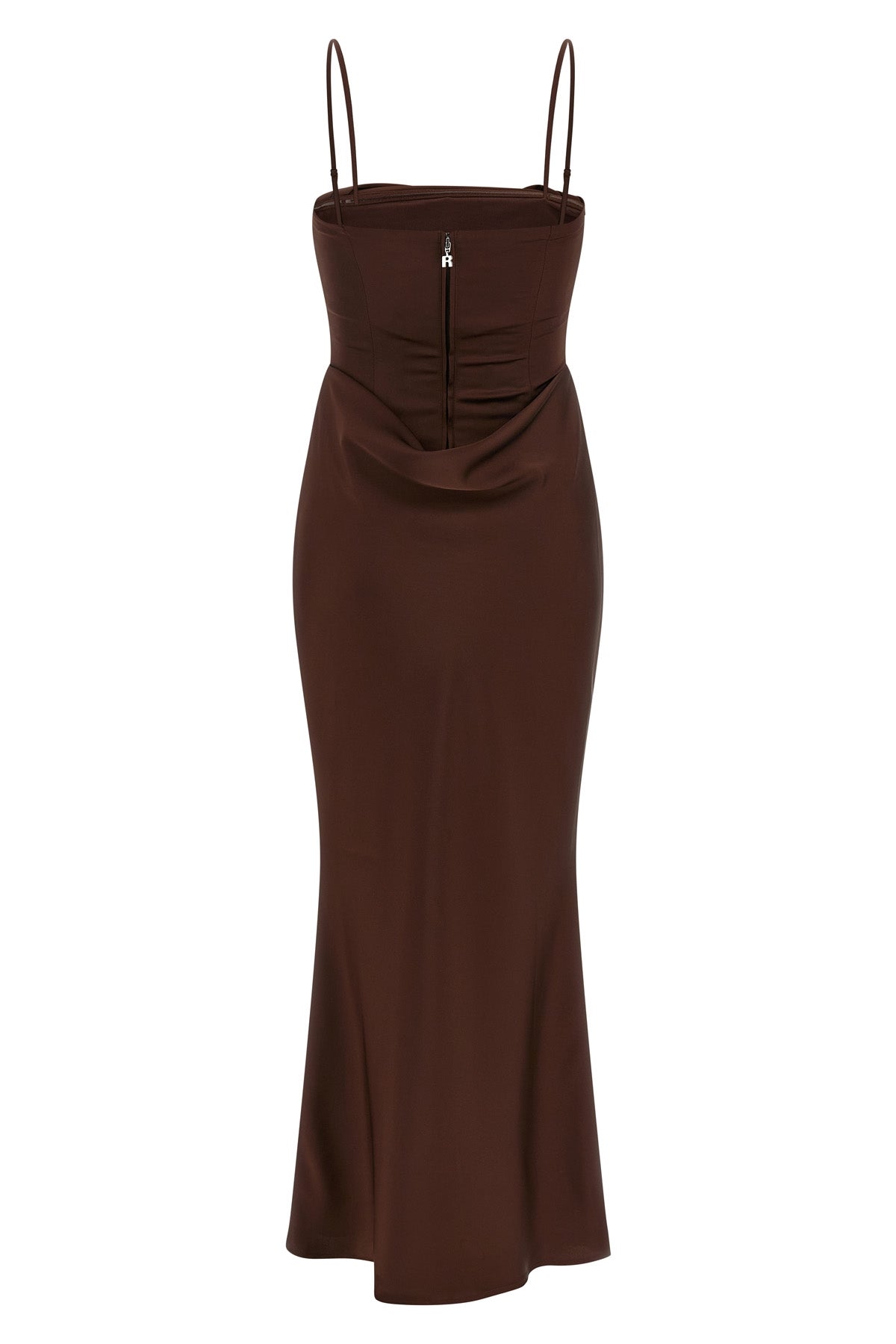 corsage long satin dress