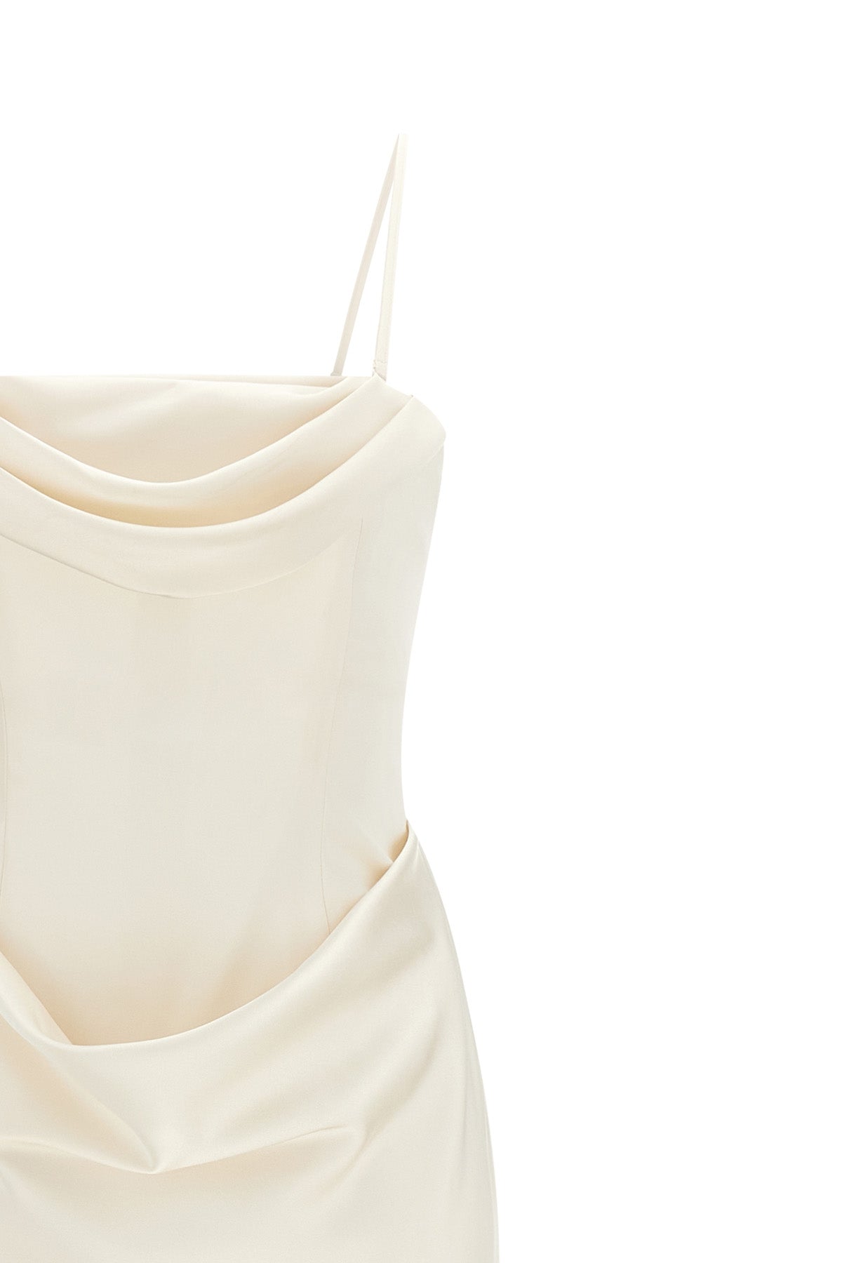 corsage long satin dress