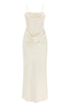 corsage long satin dress