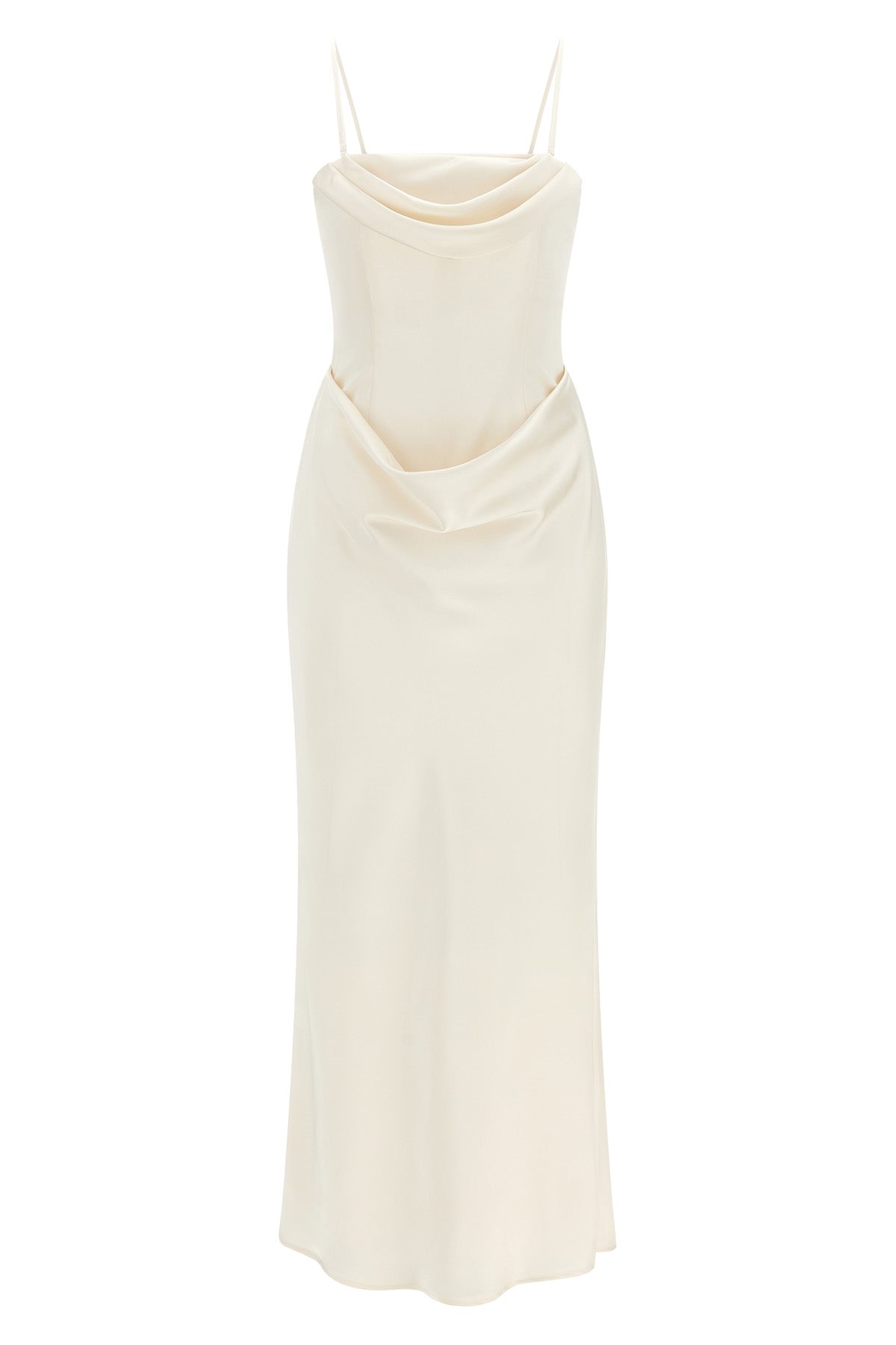 corsage long satin dress