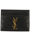 SAINT LAURENT Monogram Black Leather Cardholder