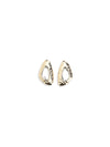 golden hammered crystal earrings