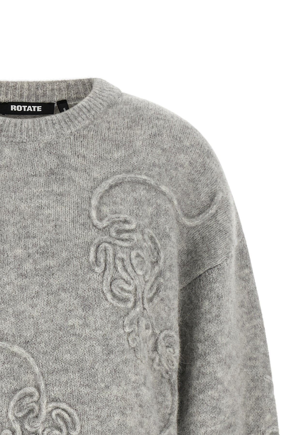 the 3d flower rotate birger christensen jersey is made of a fine blend of alpaca