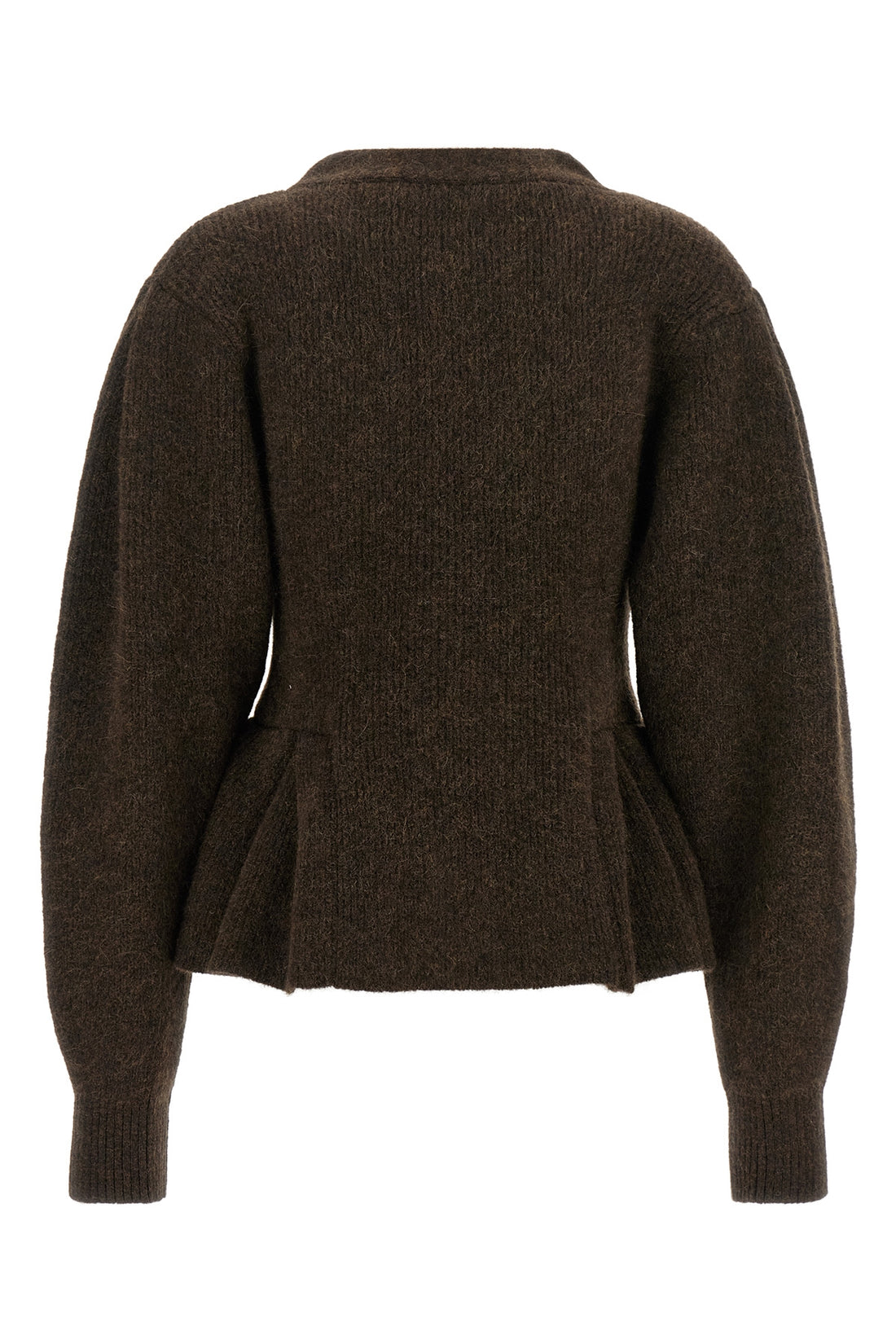 ROTATE BIRGER CHRISTENSEN M the rotate birger christensen peplum cardigan defines a sculptural silhouette th