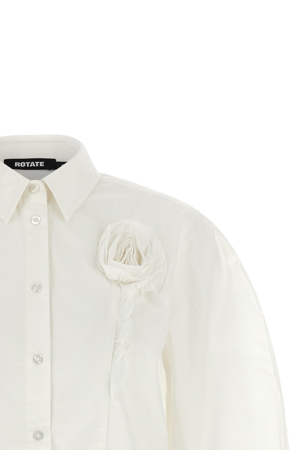 the rotate birger christensen shirt redefines classic volumes through an oversiz