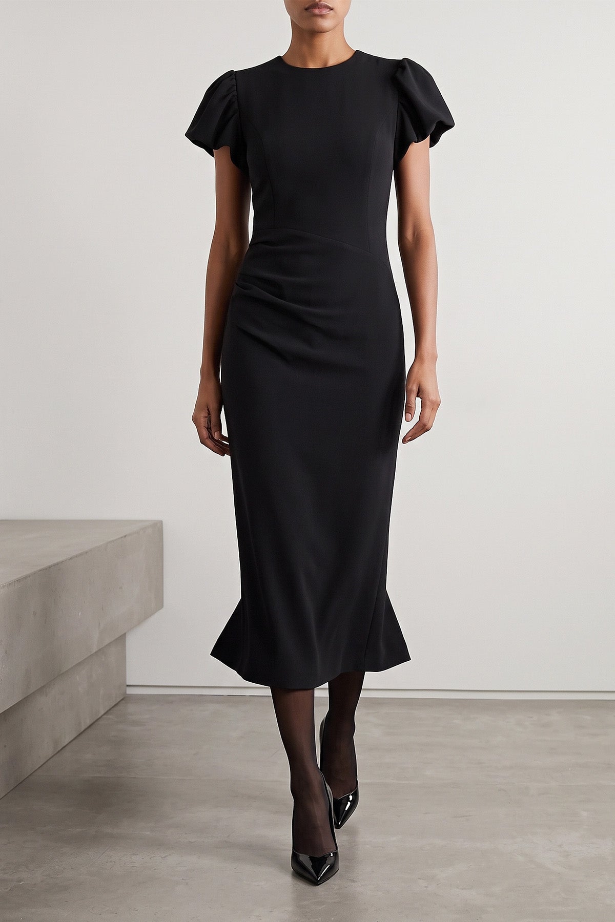 the midi dress rotate birger christensen defines a tight silhouette through a te