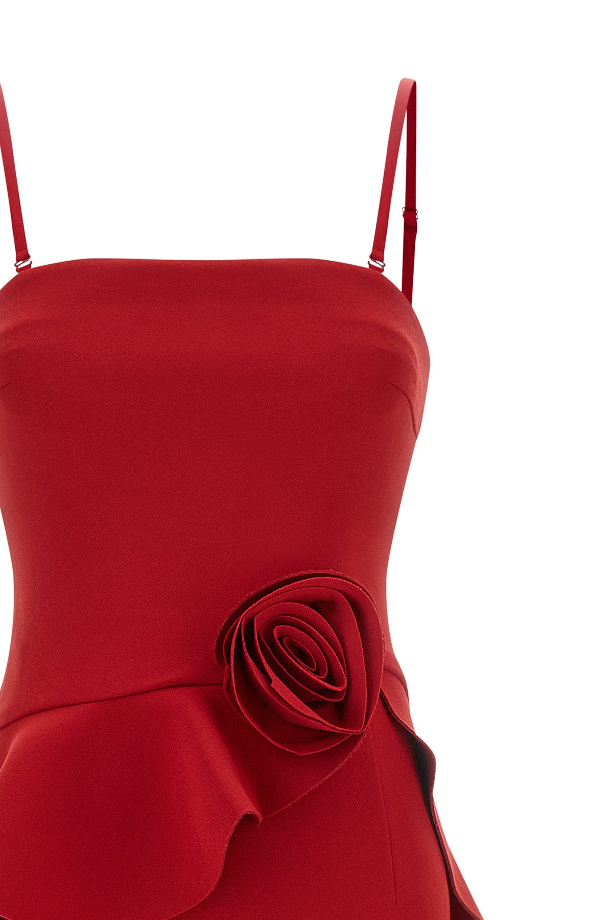 the long dress rotate birger christensen defines a tight and sculptural silhouet