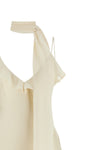 the rotate birger christensen dress redefines evening elegance through a fluid a