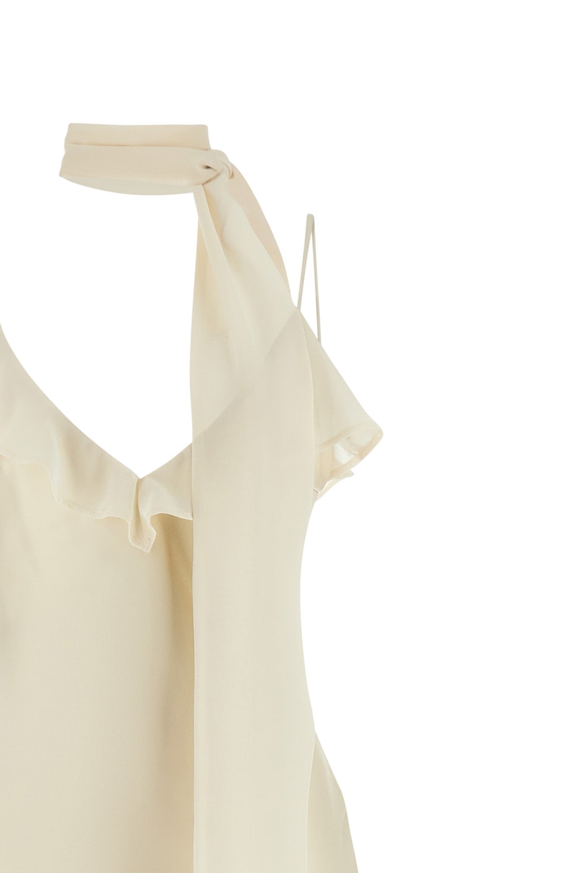 the rotate birger christensen dress redefines evening elegance through a fluid a