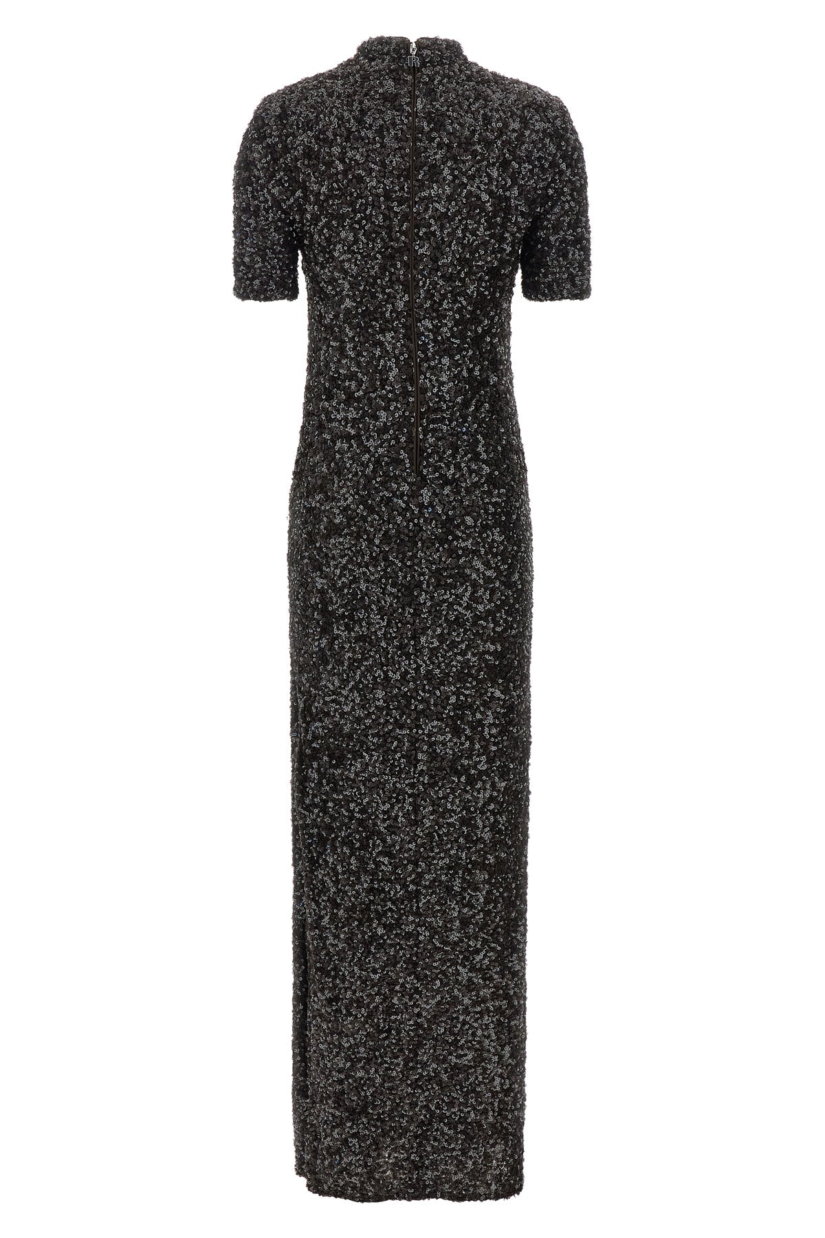 the long rotate birger christensen sequins maxi slit dress redefines evening e