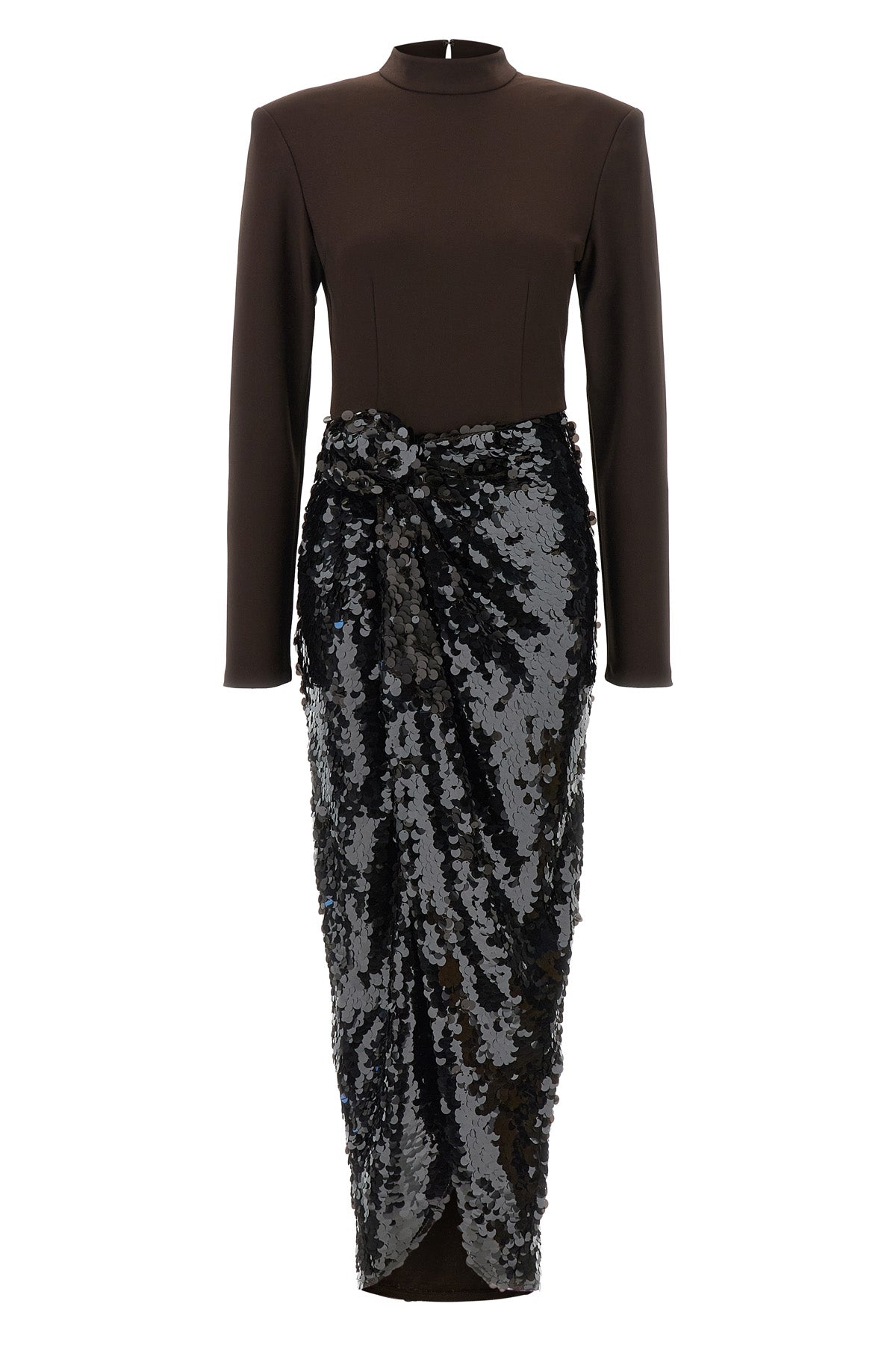 the rotate birger christensen knotted midi dress midi dress defines a bold sil