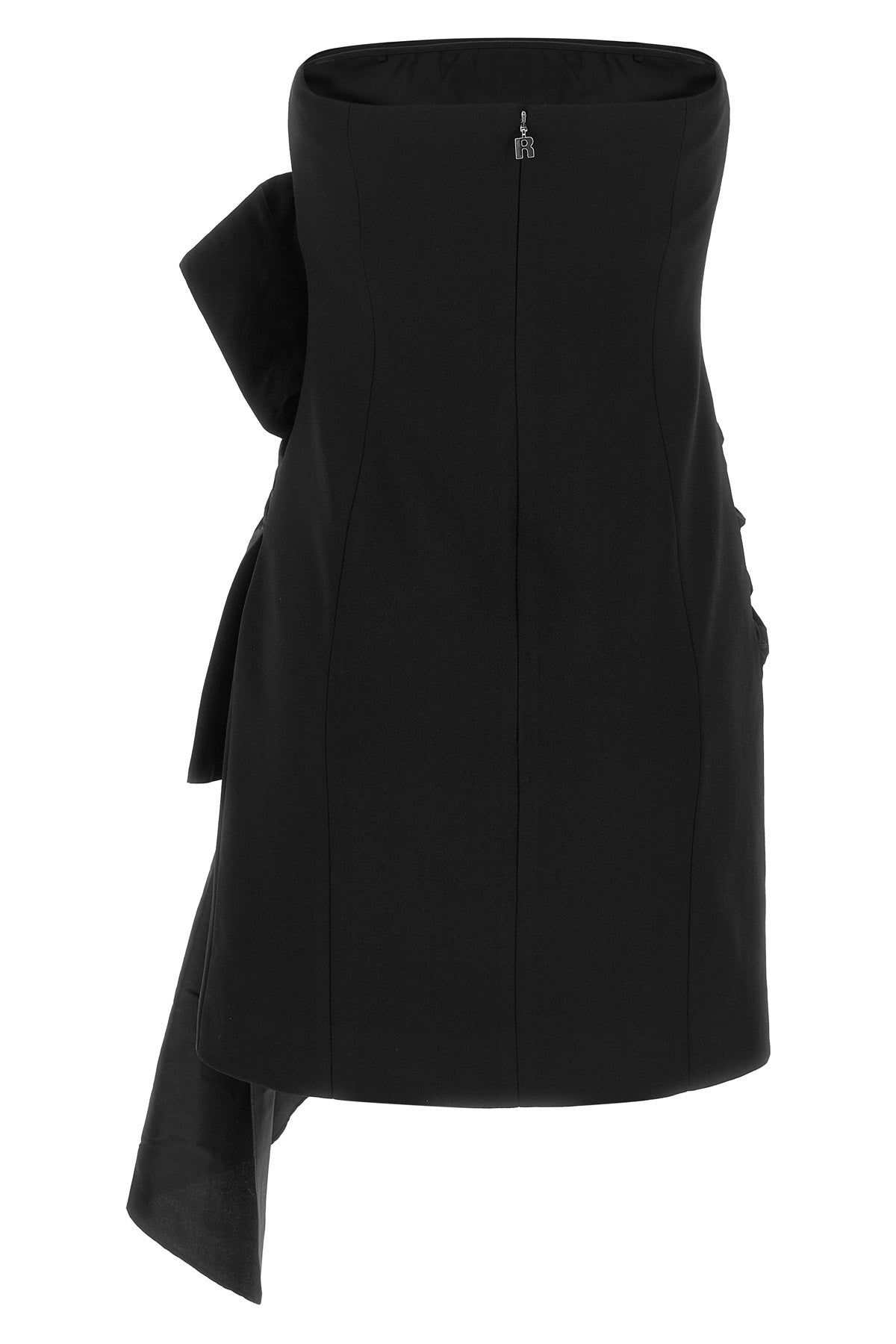 birger christensenrotate short dress bustier bow redefines sartorial volumes
