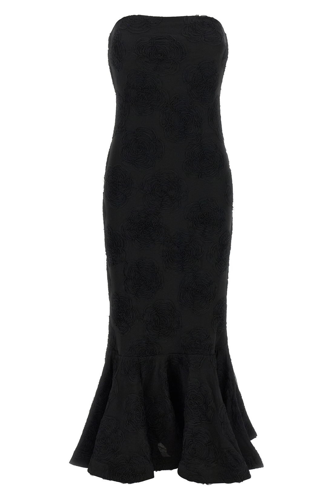 ROTATE BIRGER CHRISTENSEN 36 birger christensens flower mesh flounce dress rotate defines a mermaid silhou