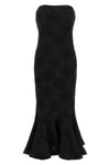 birger christensens flower mesh flounce dress rotate defines a mermaid silhou
