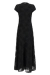 birger christensens long rotate flower mesh maxi dress is distinguished by a