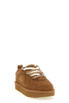 lo lowmel suede and woven canvas sneakers