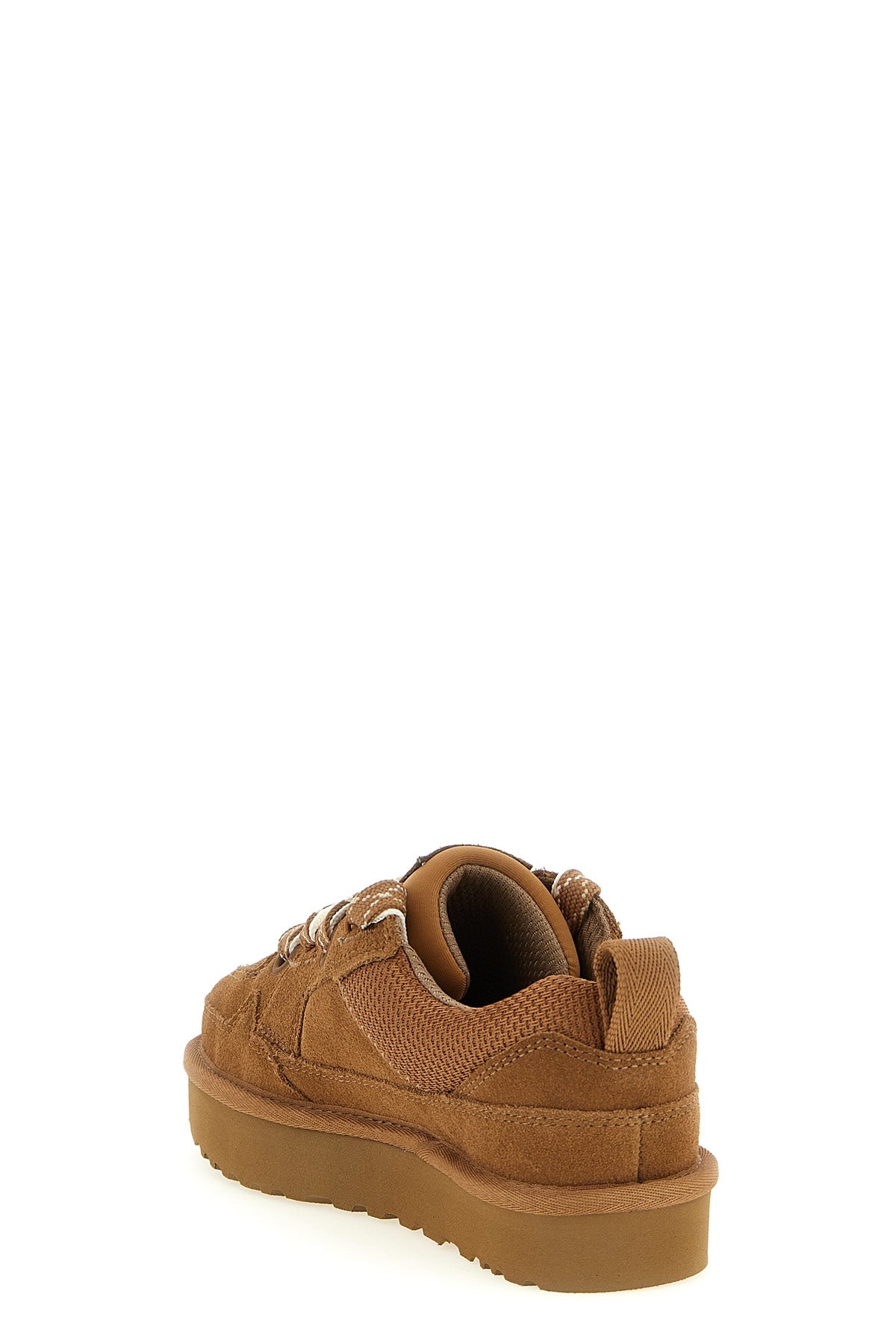 lo lowmel suede and woven canvas sneakers