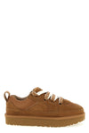 lo lowmel suede and woven canvas sneakers