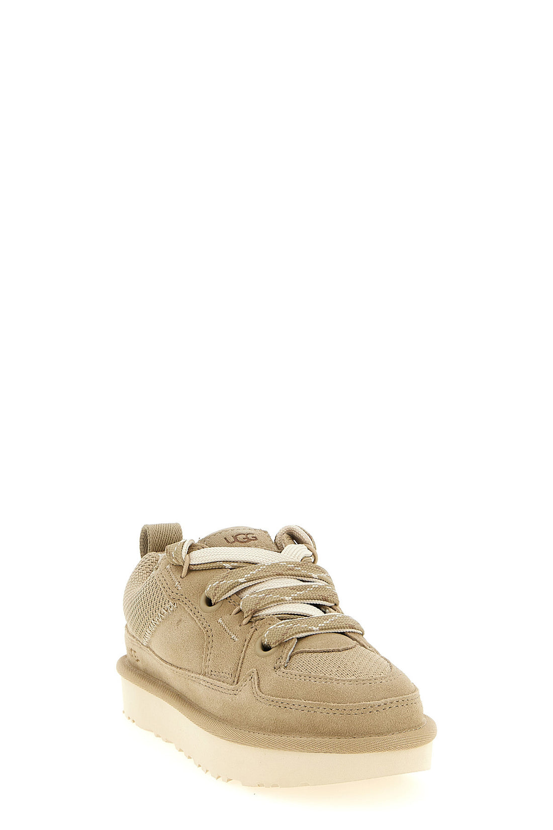 UGG 37 lo lowmel suede and woven canvas sneakers