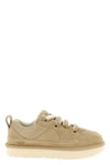 lo lowmel suede and woven canvas sneakers