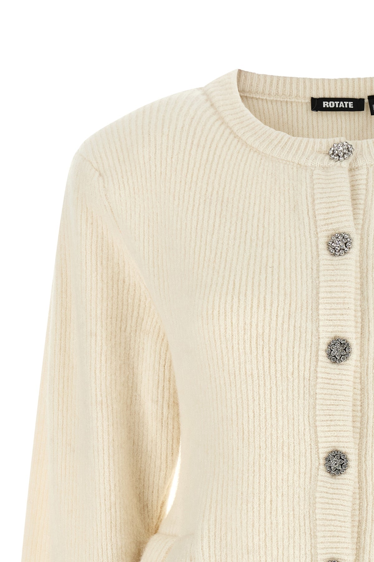 the rotate birger christensen cardigan redefines knitwear through a structured s