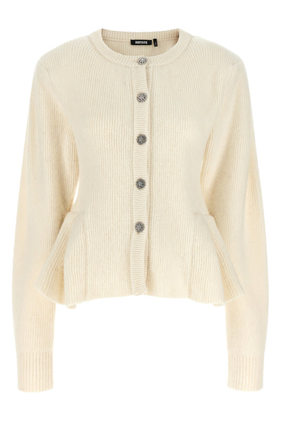 the rotate birger christensen cardigan redefines knitwear through a structured s