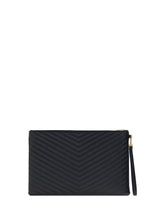 SAINT LAURENT OS leather pouch