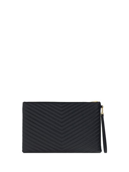 SAINT LAURENT OS leather pouch