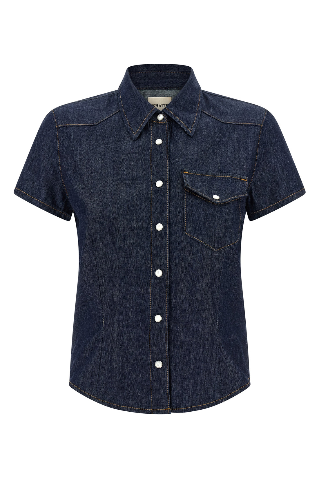 KHAITE L classic cavazos cotton denim shirt