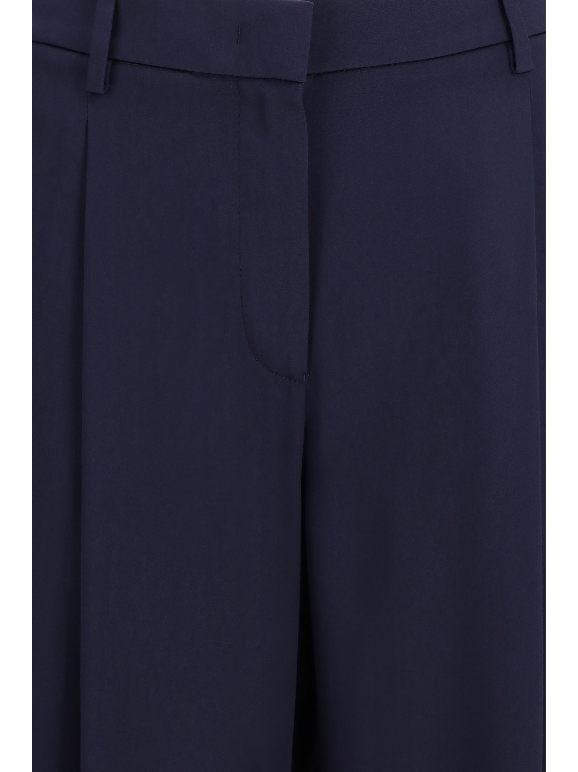 pleated silk pants