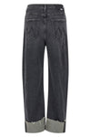 the half pipe cuff mother jeans redefine the casual silhouette through bold prop