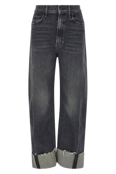 the half pipe cuff mother jeans redefine the casual silhouette through bold prop