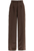 wide stretch wool trousers for comfortable fit