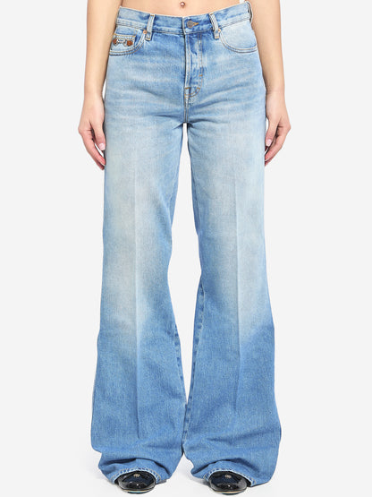 GUCCI 25 cotton denim flare pants