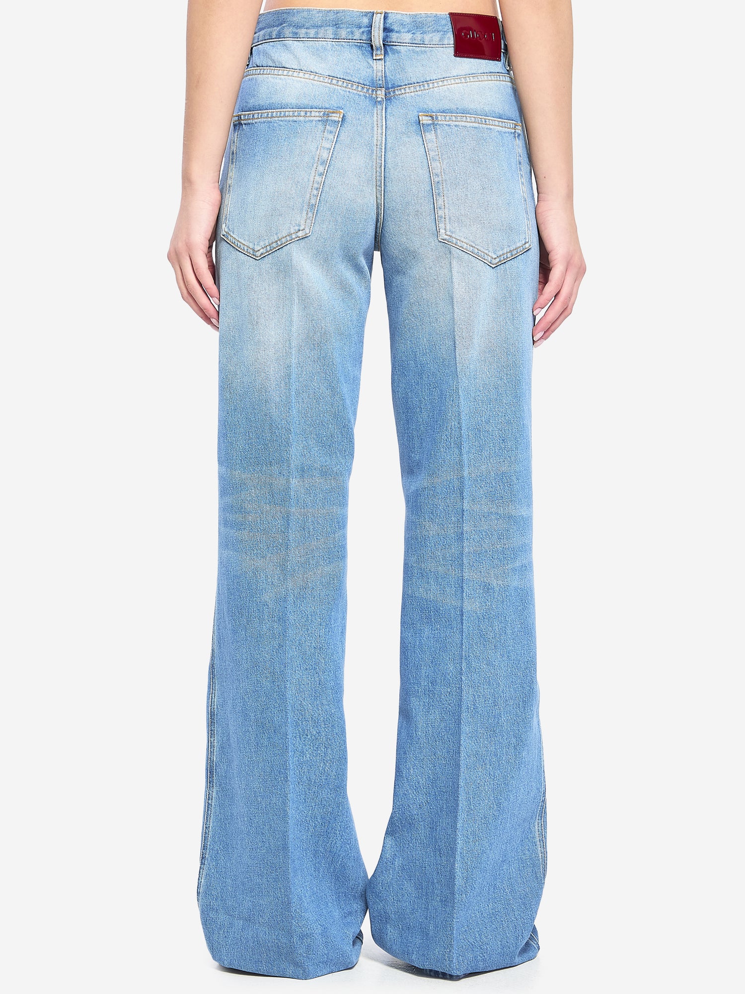GUCCI 25 cotton denim flare pants