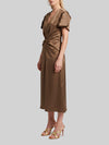 midi dress with draping