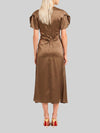 midi dress with draping