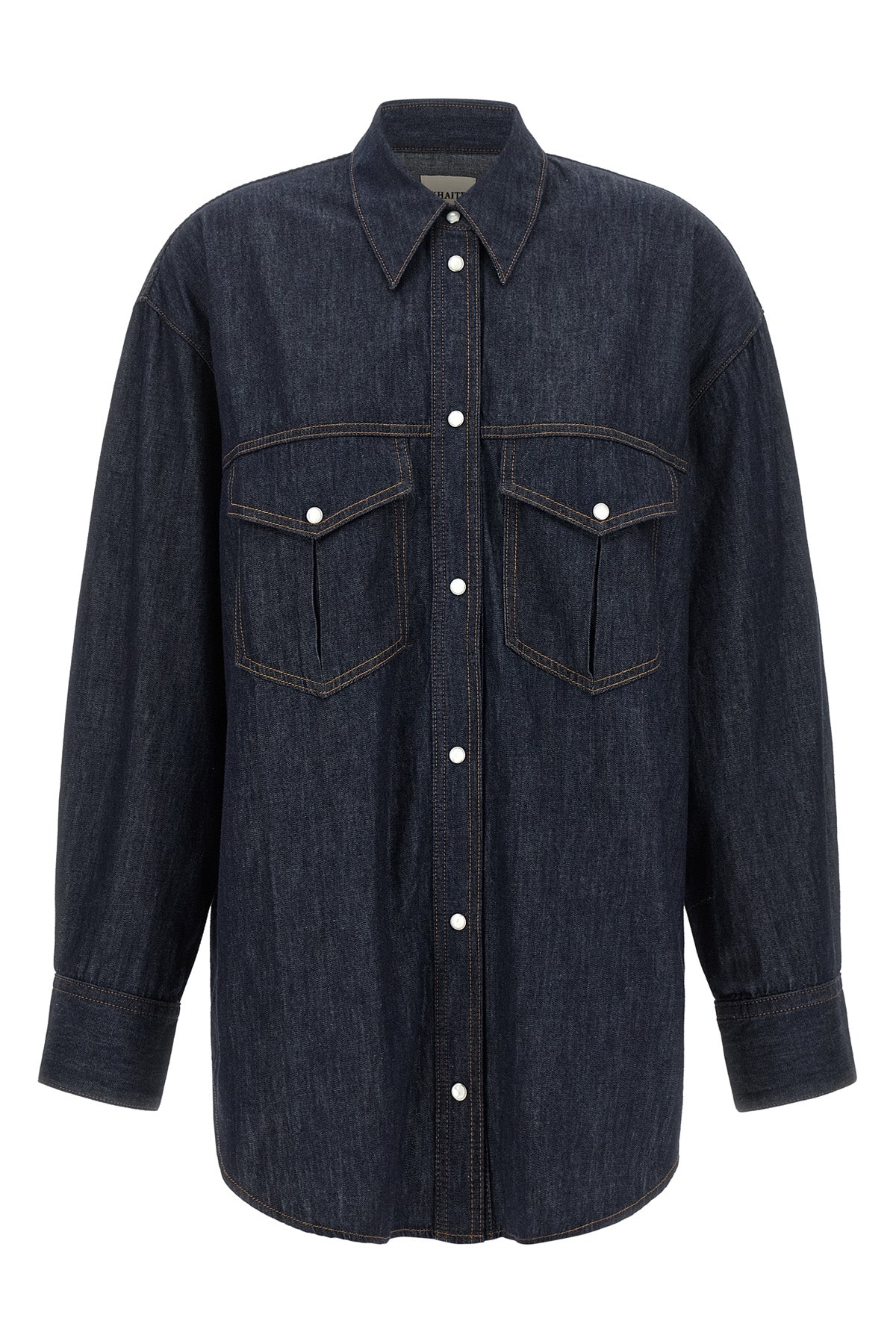 the christensen khaite shirt redefines a classic workwear silhouette through r