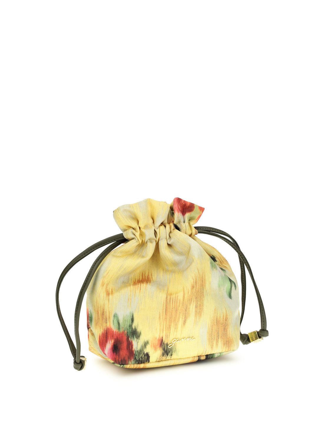 GANNI OS printed taffeta pouch