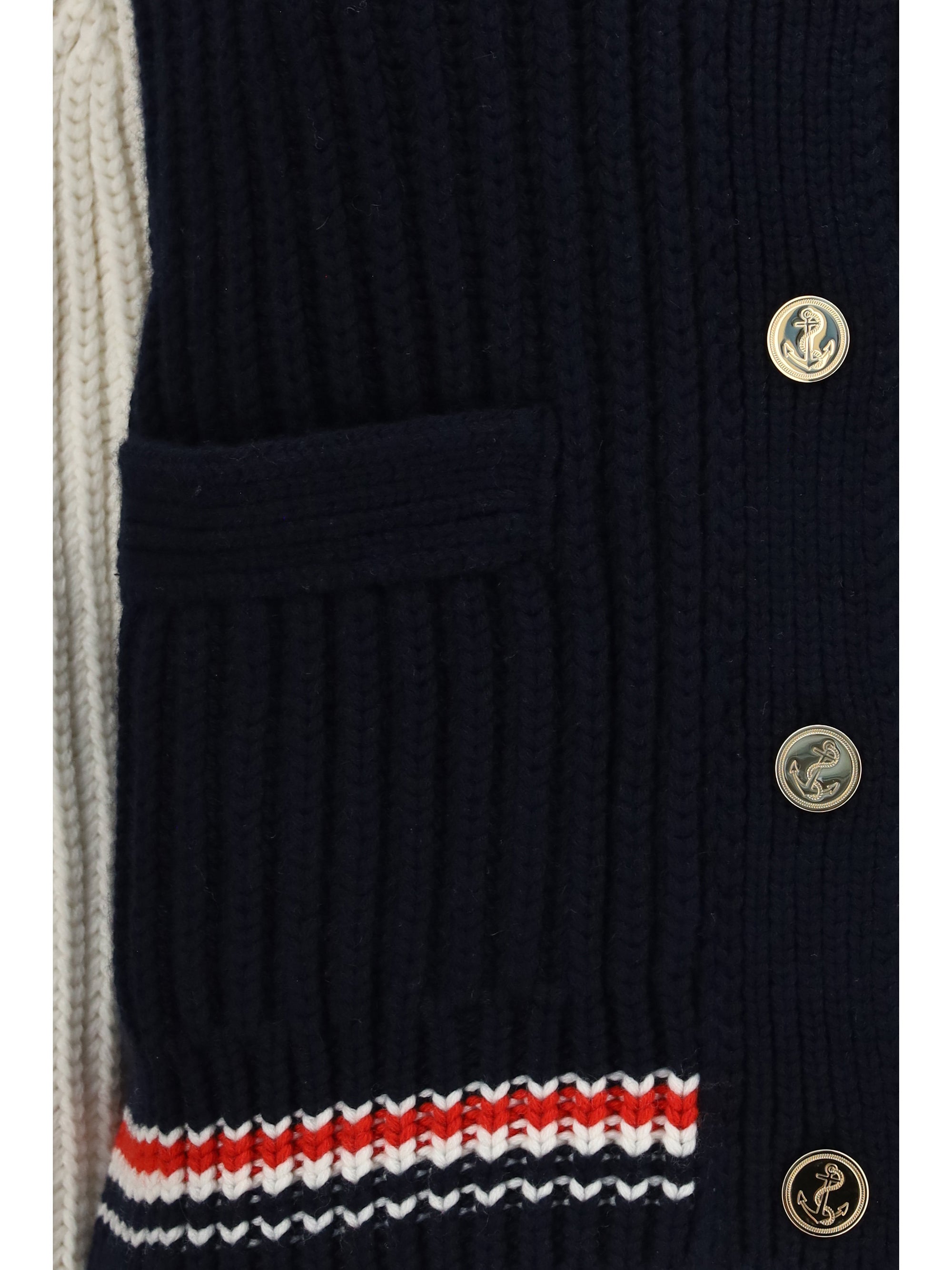 bicolor cashmere cardigan
