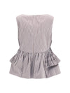 striped ruffled peplum top