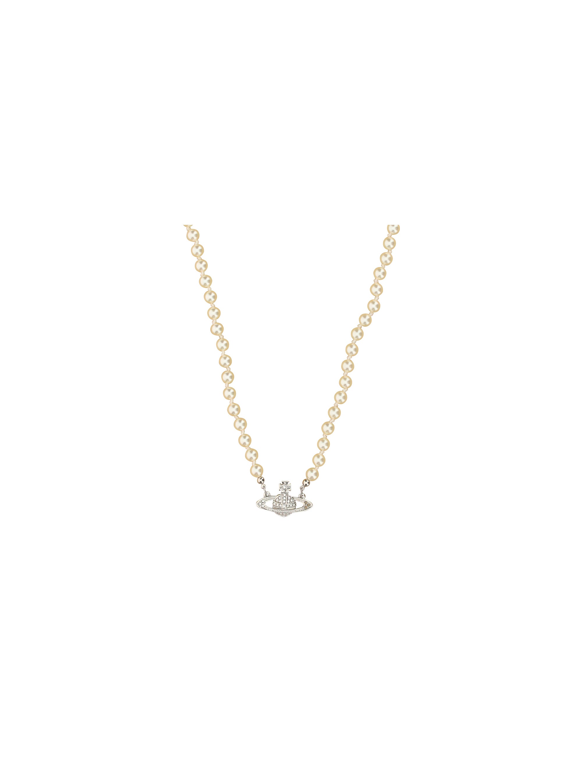 man mini bas relief pearl necklace